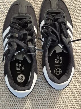 Adidas Black & White Retro Runner Sneakers